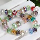 Multi color Crystal Glass Faceted Abacus Beads Strand