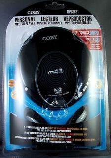 Coby MPCD521 Black Portable CD Player  Playback Digital Display 