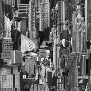 Black / White   102503   New York   City Scape   Muriva Wallpaper