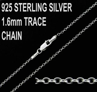   SILVER 16 18 20 22 24 INCH TRACE / CABLE LINK CHAIN NECKLACE UK