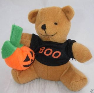 Oriental Trading Plush Boo Teddy BEAR Halloween Pumpkin