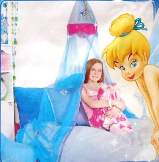 Disney Princess Tinkerbell Fairies Twin Bed Canopy New