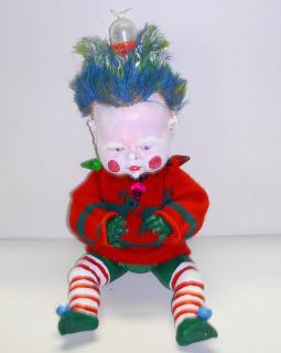 Elmer Winter Woodland Christmas Elf Remade Doll OOAK W/ Snow Glitter 