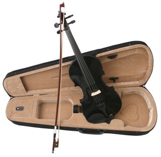 Black 1/8 Size Student Violin Set with case bow and acc. Child Size 