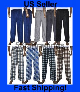 Mens Fleece Lounge Pants Pajama PJ Pant M,L,XL,2XL U Pick Color Xmas 