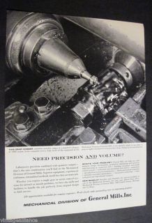 Gear Hobber by General Mills Mechanical Division 50s Ad