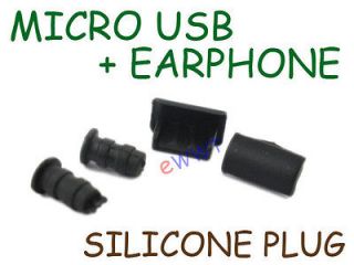 2x MicroUSB +3.5mm Jack Silicone Dust Cover for Nokia C3 01 C5 00 N8 