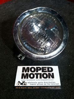 GE 6v Headlight Head Lamp Front Light USA Honda Peugot @ Moped Motion