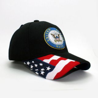 OFFICIAL US NAVY HAT   USN INSIGNIA & GOD BLESS EMBROID & AMERICAN 