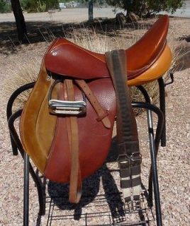 Tex Tan Amadeus Sonaten Eventing All Purpose Saddle 18 Leathers Irons 