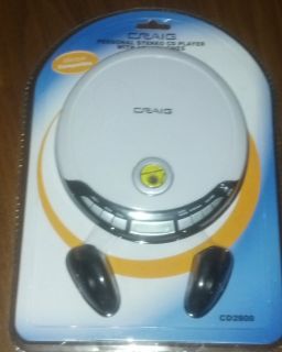 White CRAIG Portable CD player Model CD2808A NIP New in package with 