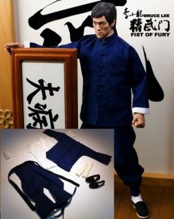 Bruce Lee 1/6 Fist of Fury Blue Suit @@@ Kung Fu RM 5 DX04 Head 