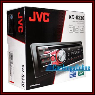 NEW JVC KD R330 IN DASH STEREO CAR CD PLAYER W RADIO HEAD UNIT AUX 