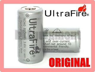 Ultrafire 16340 RCR123 CR123A 3.6v Li ion Rechargeable Protected PCB 