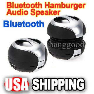 Portable Bluetooth Hamburger Stereo Speaker for Laptop PC  MP4 iPod 