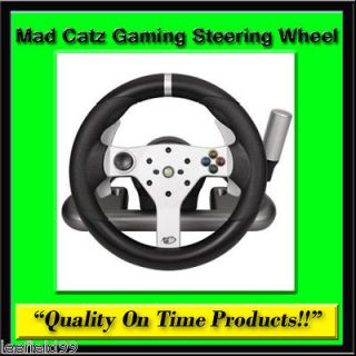 New Mad Catz Gaming Steering Wheel Wireless Xbox 360 PC Racing Shock 
