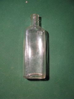 Antique Owens Illinois Clear Glass Medicine Bottle