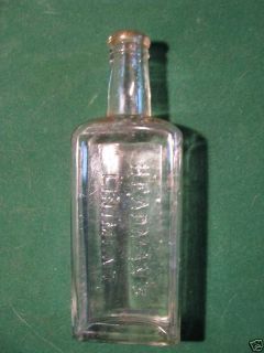 Antique P M Headmans Liniment Glass Medicine Bottle