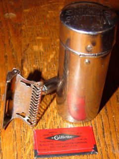 Antique Gem Shaver Razor Blade Williams Shaving Stick Tin Lot