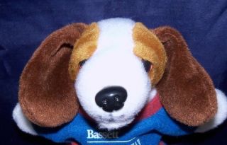 BASSETT FURNITURE Advertising Plush JOHN ELWAY 6.5 Bassett Hound Dog 