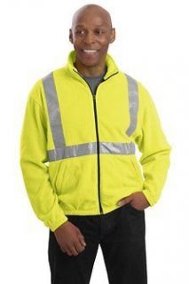 NEW Fleece Full Zip Jacket with Reflective Taping SAFETY ORANGE OR 