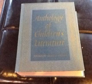 large Antique Book 1959 anthology Of Childrens literature Riverside 