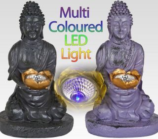   Effect Colour Changing Buddha Solar Powered LED Spot Novelty Ornament