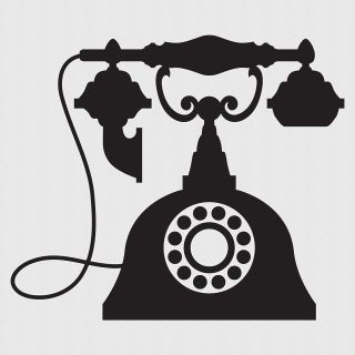 VINTAGE TELEPHONE Wall Sticker, Old Phone Wall Art, Antique, V4