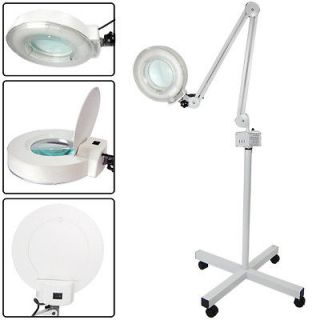 5X Magnifying Lamp Rolling Floor Stand Ballast Starter Facial Skin 