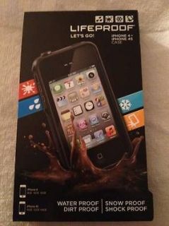 NEW Lifeproof iPhone 4 4S Case Life Proof Gen 2 BLACK   FACTORY 