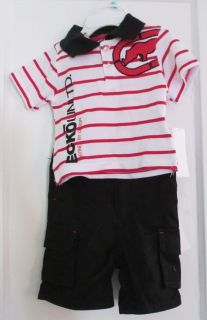 Baby Boys ECKO Unltd. Shirt & Shorts Set, Sz 6/9 M retail $44 White 