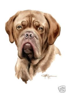 FRENCH MASTIFF Watercolor Dog Art ACEO Print Signed DJR
