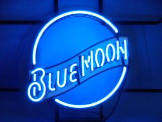 blue moon sign neon in Collectibles