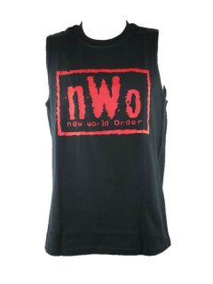 nWo New World Order Red Logo Muscle Sleeveless T shirt New