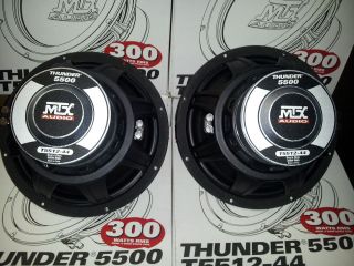 TWO MTX 12 THUNDER 5500 SUBWOOFER DUAL 4 OHM T5512 44 NEW FREE DAY 