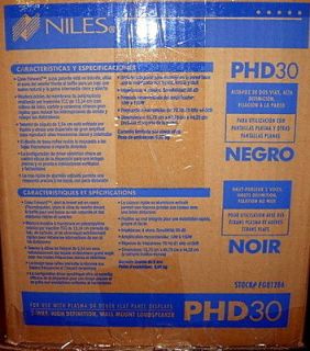 NILES PHD30 ON WALL SPEAKER (LCR) EACH BLACK GRILL & BRACKET INCLUDED