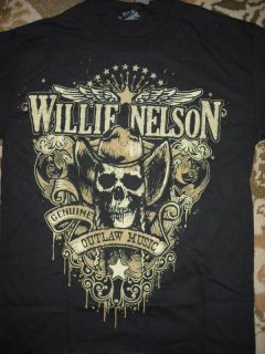 WILLIE NELSON Genuine Outlaw Music T Shirt **NEW