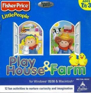 Fisher Price Little People Play House & Farm PC MAC CD learn about 