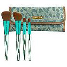 Sephora Turquoise Cheetah Wood Grain Brush Set Makeup Brushes Make Up 
