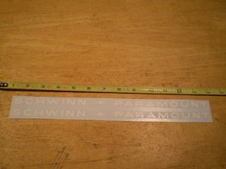 Newly listed Mint Original Schwinn White Paramount Bicycle Decals