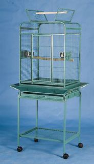Parrot Bird Wrought Iron Cage Playtop w/ removable Metal Seed Guard 