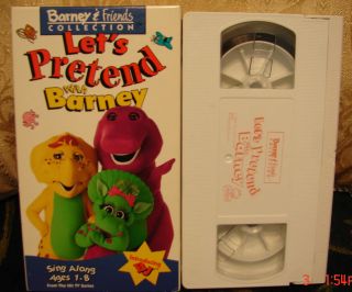   With Barney Vhs 1993 Lyons Group INTRO BJ video Sing Along MINT C