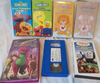    Elmo/Se​same Street Thomas Tank Care Bears Blues Clues VHS Videos