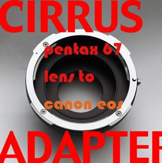 Pentax 67 6X7 adapter to Canon EOS 5D 50D 500D+$6 cap