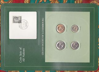 Coin Sets of All Nations Luxembourg w/ Card 1980   1983 UNC 10F stamp