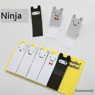 ninja bunny sticky Memo Paper post it flag Note Pad bookmark 