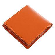 21632 auth HERMES Potiron orange Veau Chamonix leather Etui Hmmm 