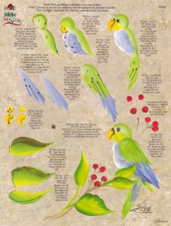 Parrot/Gold Finch RTG Worksheet by Donna Dewberry
