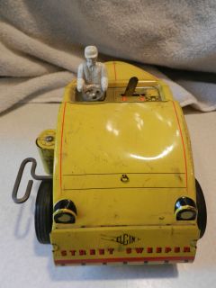 ANTIQUE ORIGINAL ELGIN STREET SWEEPER,WIND UP TIN TOY,MADE IN USA by 