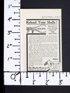 1915 MARLIN FIREARMS print IDEAL Reloading Tools magazine Ad No 4 Hand 